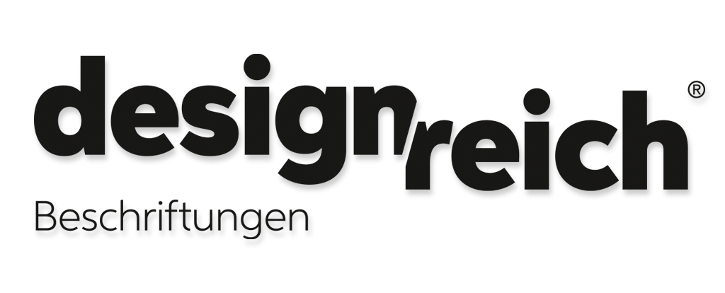 Logo Designreich Beschriftungen